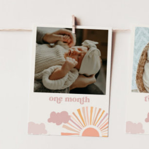 Girl Sun Monthly Banner - One Month Invitation
