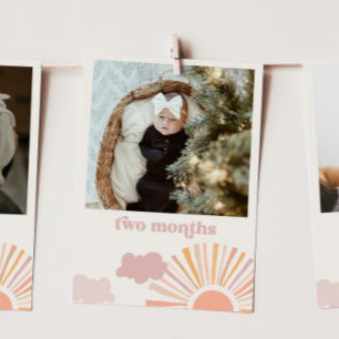 Girl Sun Monthly Banner - Two Months Invitation