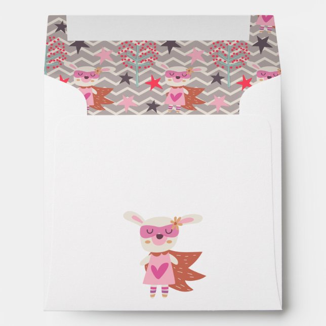Girl Superhero Bunny Envelopes (Back (Bottom))