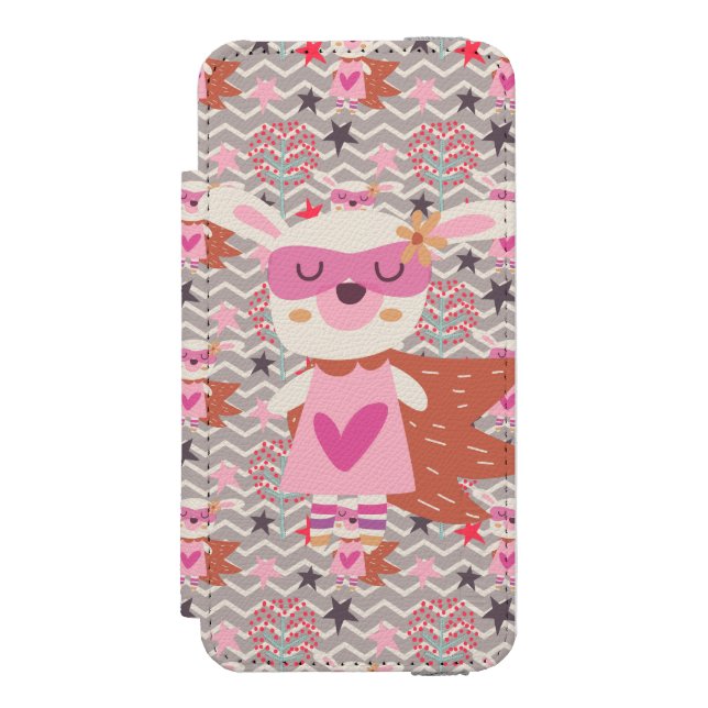 Girl Superhero Bunny Incipio iPhone Wallet Case (Folio Front)