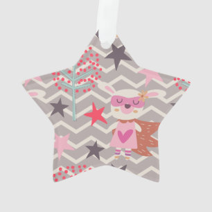 Girl Superhero Bunny Ornament
