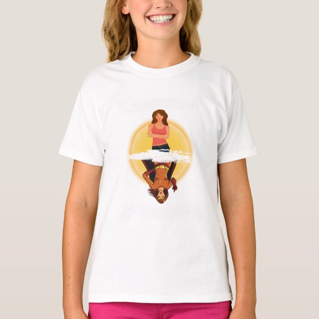 Girl/Superhero "How You See Me" Kids Raglan Tee (Front)