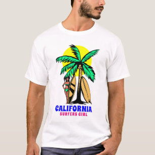 Girl Surfers on California Beach T-Shirt