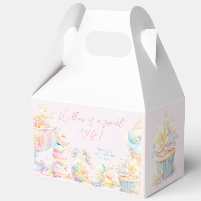 Girl Sweet One First Birthday Favour Box (Creator Uploaded)