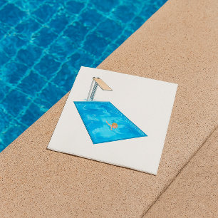 Girl Swimming Napkin