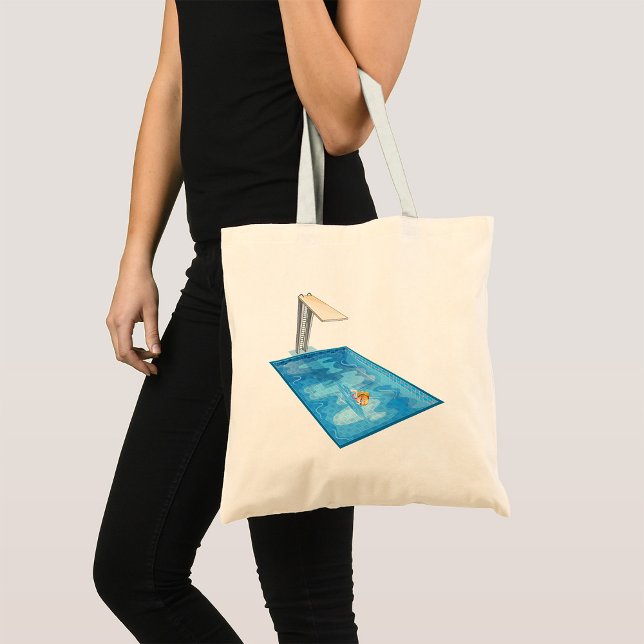 Girl Swimming Tote Bag (Creator Uploaded)