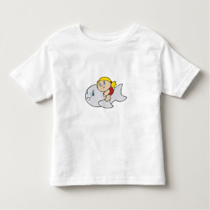 Girl Swimming with Dolphin Toddler T-Shirt