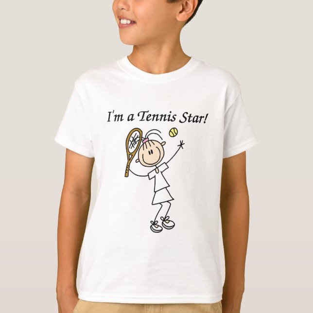 Girl Tennis Star T-shirts and Gifts (Front)