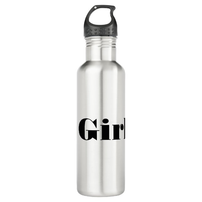 Girl Text with Block Text Colour  710 Ml Water Bottle (Front)
