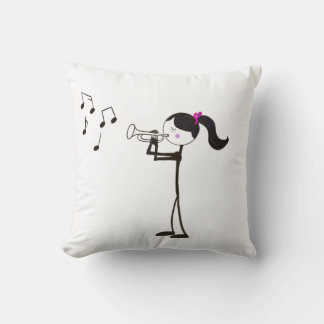 Girl Trumpet Player Cushion