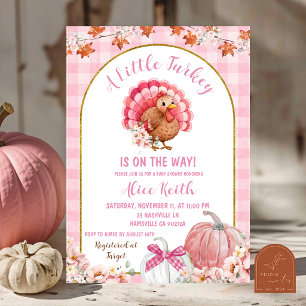 Girl Turkey Baby Shower invitation