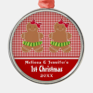 Girl Twins Baby's First Christmas Ornament