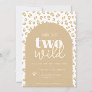Girl Two Wild 2nd Birthday Invitation
