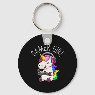 Girl Unicorn Gaming Cute Video Game Gift Women Gir Key Ring