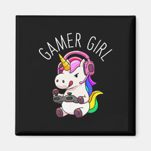 Girl Unicorn Gaming Cute Video Game Gift Women Gir Magnet