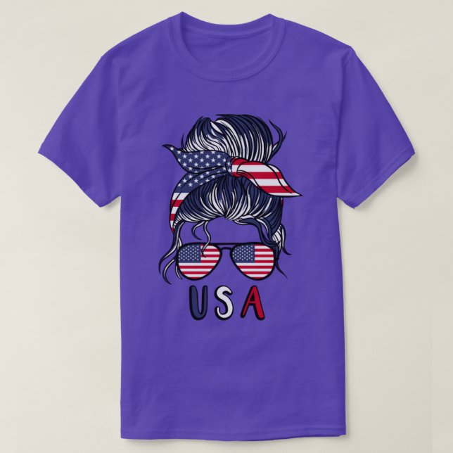 Girl USA 2022 football America World Cup American  T-Shirt (Design Front)