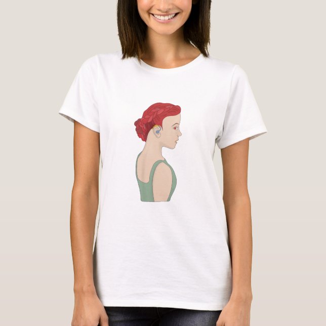 Girl using a hearing aid T-Shirt (Front)