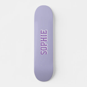 Girl Varsity Purple Skateboard Personalized Name