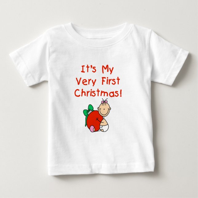 Girl Very First Christmas Tshirts and Gifts (Front)