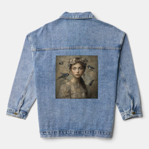 girl vintage denim jacket