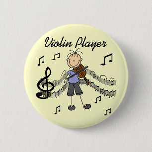 Girl Violin Player Tshirts and Gifts 6 Cm Round Badge