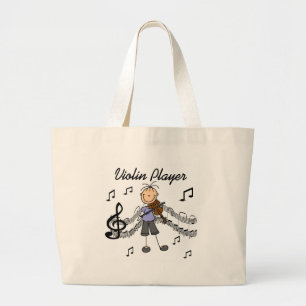 Girl Violin Player Tshirts and Gifts Large Tote Bag