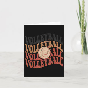 Girl Volleyball T Shirt Teen Women Mum Cute Groovy Card