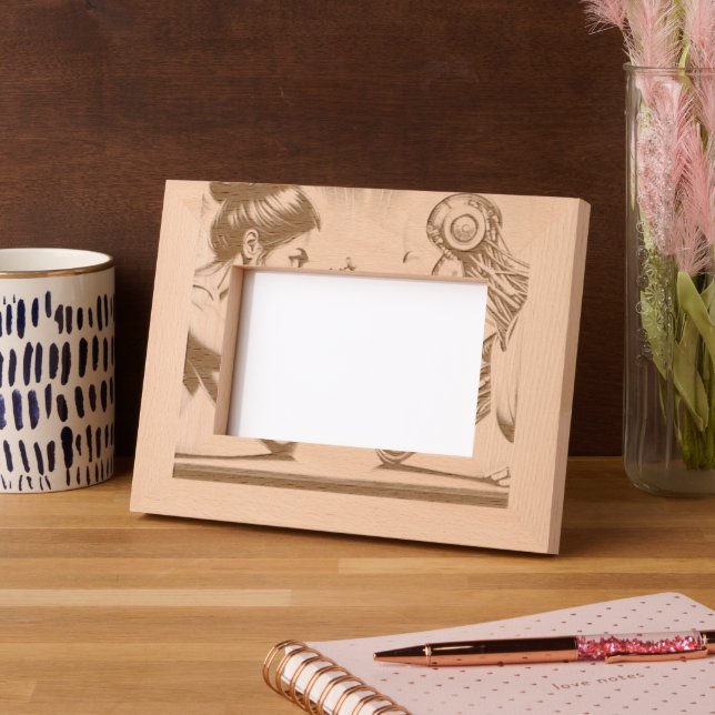 Girl vs. Robot: Power Meets Innovation Etched Frames (Left)