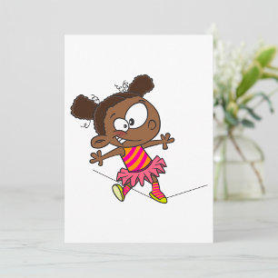 Girl Walking A Tightrope Invitation