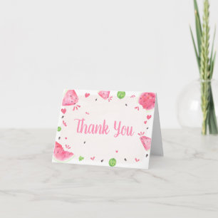 Girl Watermelon Baby Shower Thank you Card