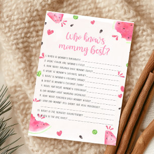 Girl Watermelon Shower Who Knows Mommy Best Game