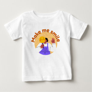 Girl Waving and Smiling Baby T-Shirt