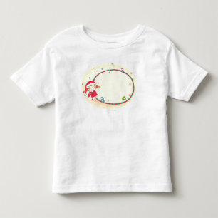Girl wearing Santa costume Toddler T-Shirt