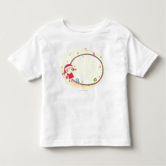 Girl wearing Santa costume Toddler T-Shirt
