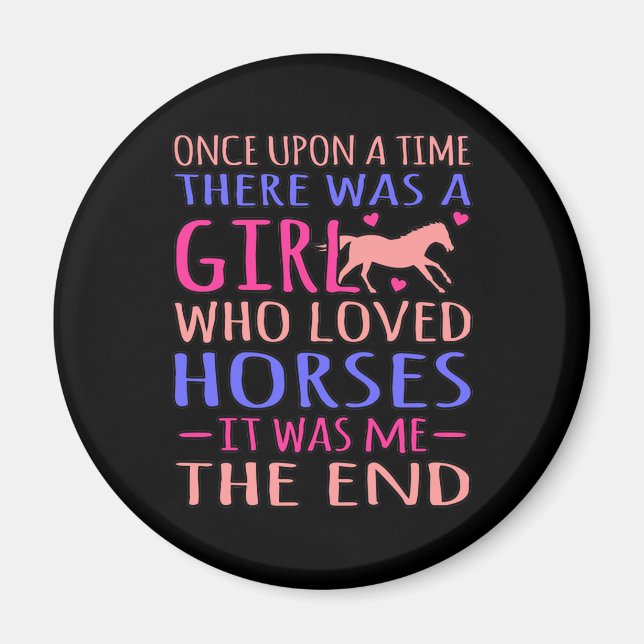 Girl Who Loved Horses Barrel Racer Horse Racing Gr Magnet (Front)