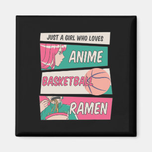 Girl Who Loves Anime Bysketbyll And Ramen Kawaii T Magnet
