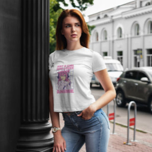 Girl Who Loves Anime Quote  T-Shirt