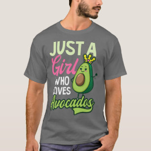 Girl Who Loves Avocado Design Avocado T-Shirt