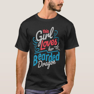 Girl Who Loves Bearded Dragon  Lizard Reptile Men  T-Shirt