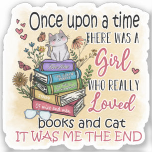 Girl Who Loves Books and Cats