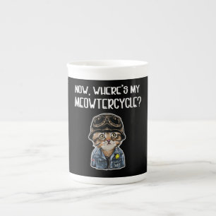 Girl Who Loves Cats Gift For Motorcycle Lovers Bone China Mug
