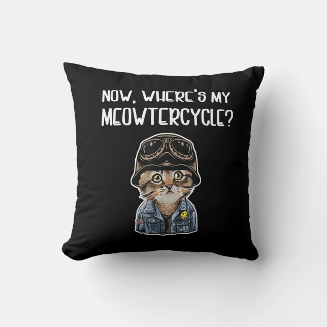 Girl Who Loves Cats Gift For Motorcycle Lovers Cushion (Front)