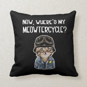 Girl Who Loves Cats Gift For Motorcycle Lovers Cushion