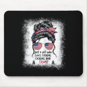 Girl Who Loves Cicadas Trump Girl 2024 Mouse Pad