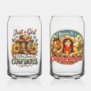 Girl who loves Cowboys Can Glass