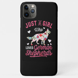 Girl Who Loves German Shepherds Dog Case-Mate iPhone Case