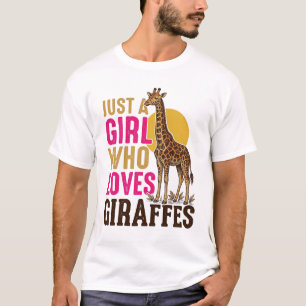 Girl Who Loves Giraffes Vintage Giraffe Shirt Desi