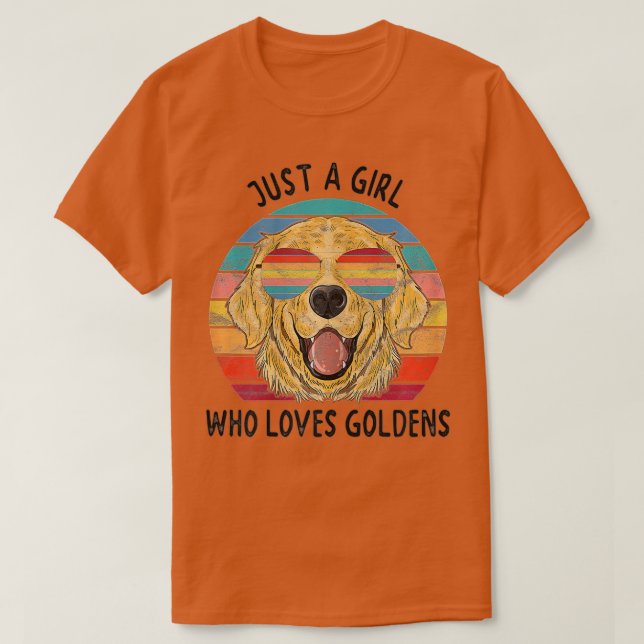 Girl Who Loves Golden Retrievers Dog Gifts -gigapi T-Shirt (Design Front)