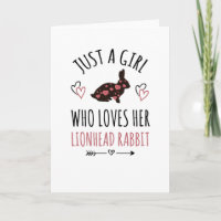 Girl Who Loves Her Lionhead Rabbit Owner Gift