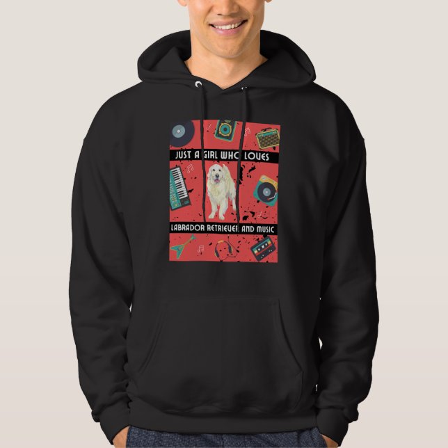 Girl Who Loves Labrador Retriever Labrador Retriev Hoodie (Front)